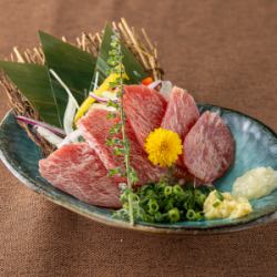 熊本县产大理石纹马肉刺身