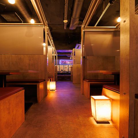 デートや飲み会などご利用できる落ち着い雰囲気席ご案内