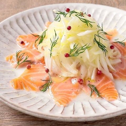 三文魚生牛肉片