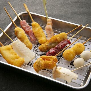 【串カツあらたを楽しむなら!!】 自慢の串揚げ8本付の串カツコース♪120分飲み放題付　4000円