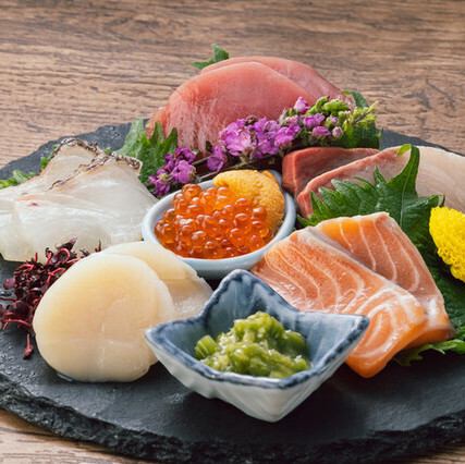【迷ったらこれ！】 自慢の串揚げや刺身盛りも味わえる定番コース♪120分飲み放題付　5000円