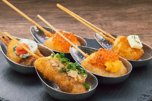 【贅沢串揚げ盛合わせ】