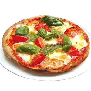Margherita pizza with cherry tomatoes