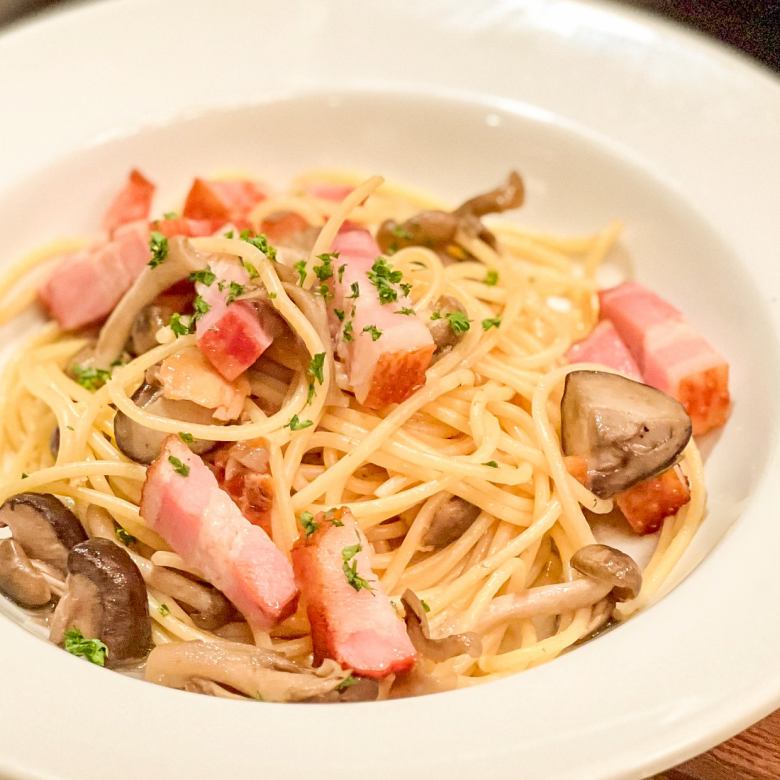 Bacon and mushroom peperoncino