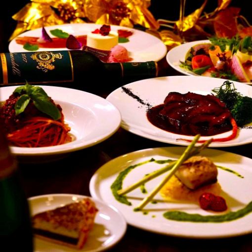 ☆★Xmas2025★☆聖なる夜に…牛頬肉の赤ワイン煮込みや鰆のポワレなどクリスマスコース9900円