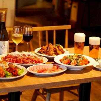 【平日コース】ブラッセリーコース　（マルエフ含む２時間飲み放題付）