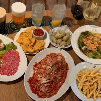 【平日コース】ライトコース　（マルエフ含む２時間飲み放題付）