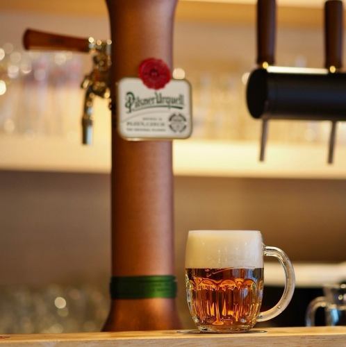 7種樽生ビールを楽しめる