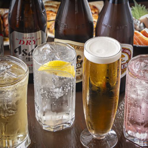 種類豊富なドリンクお供に