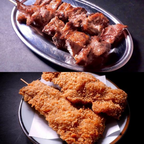 期間限定！！南房総ジビエの「イノシシ串焼きと串カツ」　超特価でご提供！350円→180円でご提供！