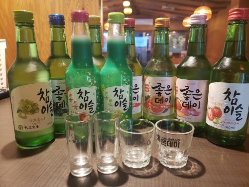 We also have a wide selection of Korean alcoholic drinks.