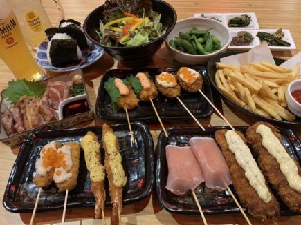 鮮雞肉刺身&原創炸串套餐【共13道菜】附2小時無限暢飲套餐