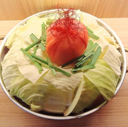 まるごとトマトもつ鍋♪