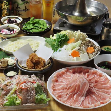 【厳選豚しゃぶしゃぶコース】お料理全6品120分飲放付5500円(税込)