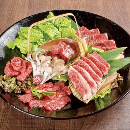 焼肉食べ飲み 道産和牛特上カルビ・上牛タン・ジンギスカン付プレミアムコース12,000円(税込)