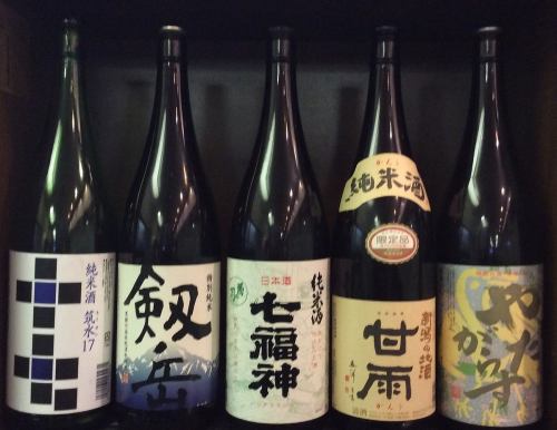 Abundant sake and shochu