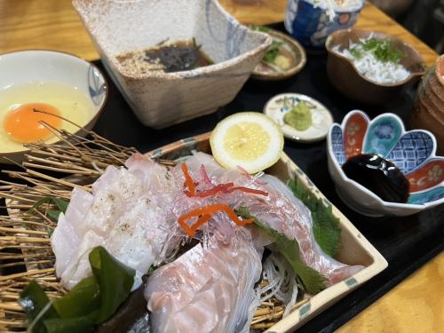備長炭炙り　昆布じめ　お刺身　３選宇和島鯛めし　セット