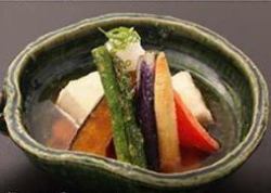 揚げ出し豆富　野菜あんかけ