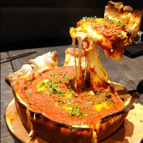 Chicago style pizza Reservation required at least one day in advance!