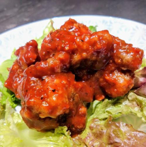 Sasebo Herb Chicken Thigh Fritters Buffalo Wing Style