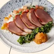 炙り焼鴨の香草葱ソース
