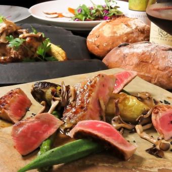 【各種宴会や懇親会等に！贅沢コース】お肉が3品！・・2時間飲み放題付き全6品7000円(税込)