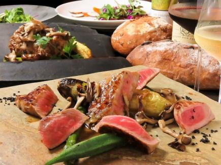 【各種宴会や懇親会等に!贅沢コース】お肉が3品!・・2時間飲み放題付き全6品7000円(税込)