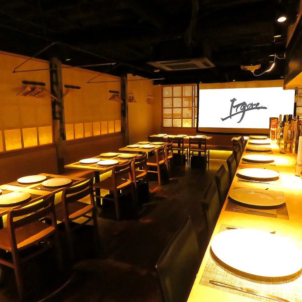 【2～6名様OK】半個室風テーブル席をご用意中。隣席を気にせず、お食事をお楽しみいただけます。店内奥には個室完備の為、そちらのご利用もOK!お気軽にご要望お申し付けください♪
