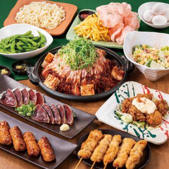 ◆Gathering course◆ Includes spicy pork teppanyaki♪ [9 dishes in total, 2 hours all-you-can-drink included/3500 yen]