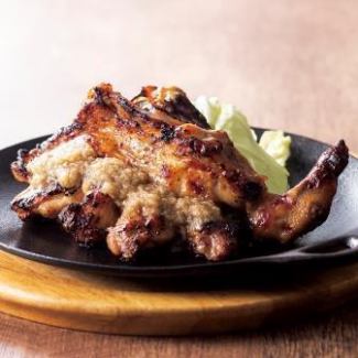 Large, freshwater young chicken thigh - grilled with special onion and salt sauce