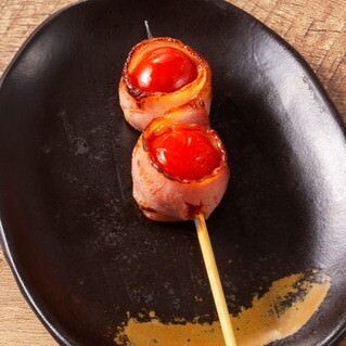 Cherry Tomato Bacon Skewers