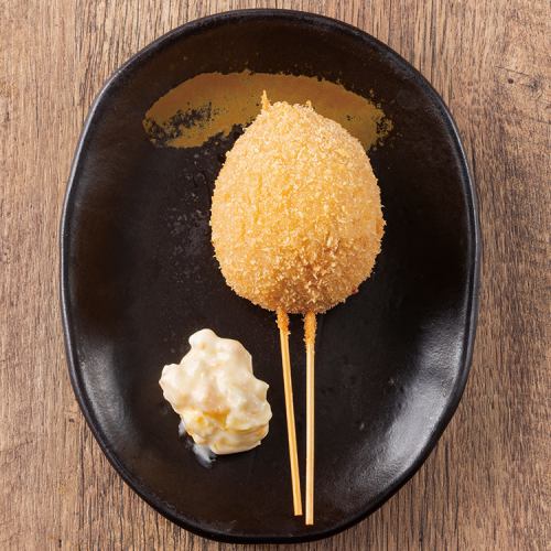 Soft-boiled egg with tartar sauce