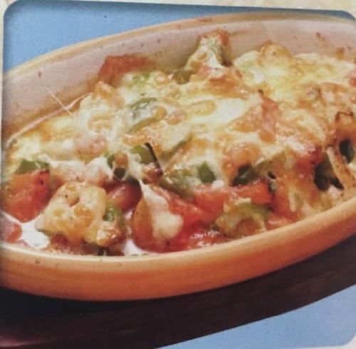 エビの煮込みオーブン焼き