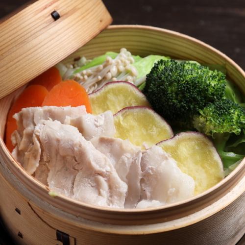 豚肉と野菜のせいろむし