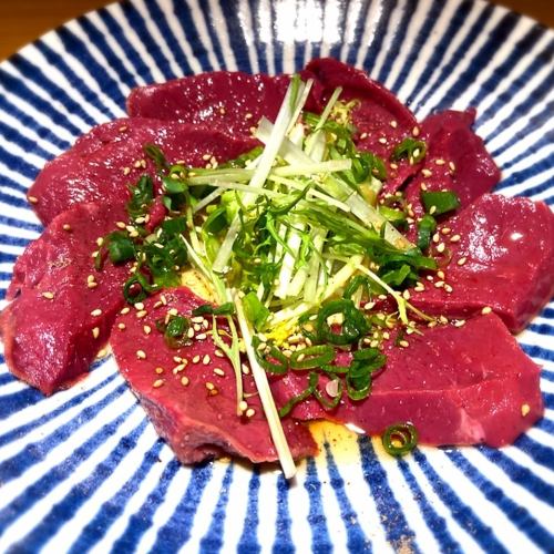 Wagyu beef heart sashimi