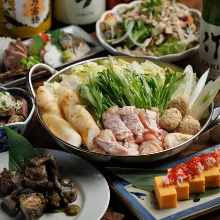 2時間飲み放題付＜全7品＞4000円(税込)｜選べる鍋と宮崎地鶏で和む宴