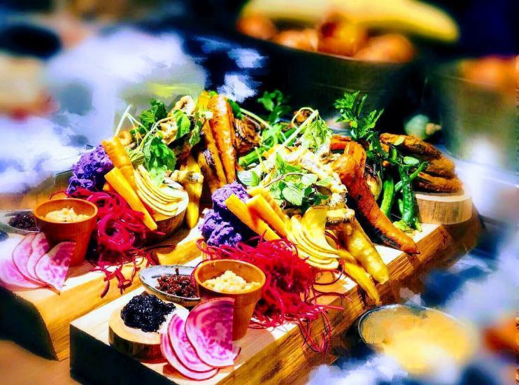 自社農園で朝収穫されたオーガニック野菜をふんだんに使ったレストランです！