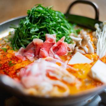 【農家の火鍋コース】宴会や歓送迎会にもおすすめ！3630円(税込)