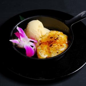 フレッシュオレンジとチーズのブリュレ仕立て