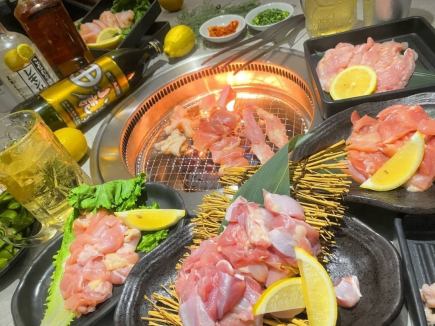 [Friday, Saturday and the day before a holiday] {120 minutes} - Chicken - Yakiniku all-you-can-eat and drink course 3250 yen