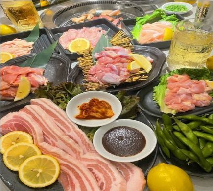 [Friday, Saturday and the day before a holiday] {120 minutes} All-you-can-eat chicken and samgyeopsal course 3,750 yen