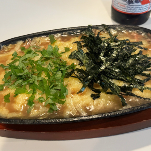 明太もちチーズもんじゃ (中)