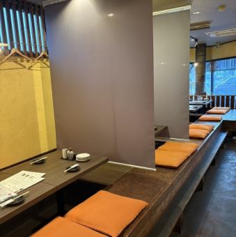 下沉式暖桌營造出絕佳的氛圍!佈局也可以更改。