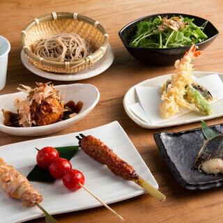 ◆◆宴会コース◆◆前菜から人気の炭火焼。〆には権八看板メニューのお蕎麦をお楽しみ頂けます!
