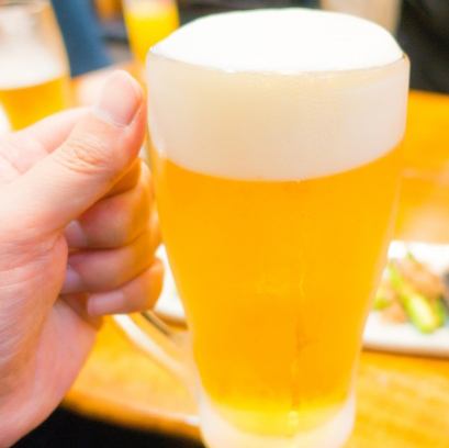 仕事帰りの生ビール！