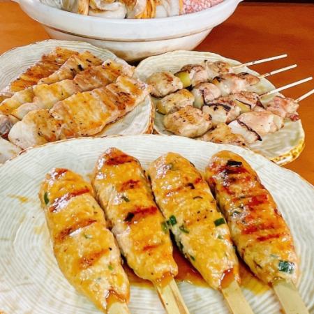 Normally 150 minutes → 180 minutes all-you-can-drink! 9 dishes including 3 types of yakitori, fishball hotpot with freshwater clam soup, and large-sized fried chicken for 5,000 yen