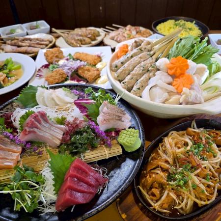 日～木18:00まで【40周年忘新年会コース】自家製つくねふぐ鍋全8品150分飲み放題6000円→5000円