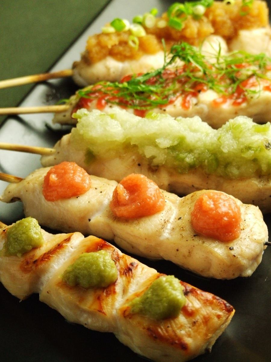 1本187円～定番の串はもちろん、様々なつくね・ささみも大人気♪