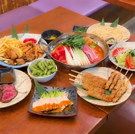 【120分飲み放題付き】こがねぼし鍋コース＜豚キムチトマト鍋＞　全8品◆4,200円(税込)