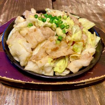 Pork cabbage teppanyaki (regular and spicy)